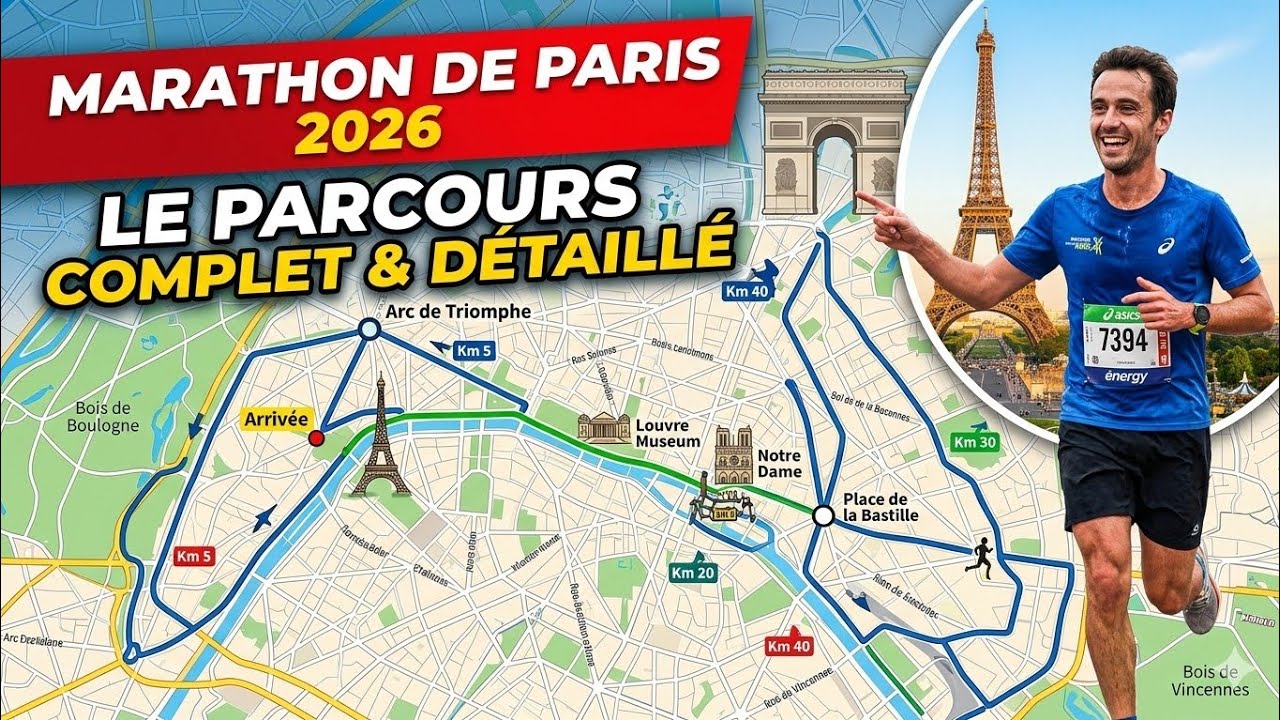 Marathon de Paris 2026: le parcours complet et détaillé de la course