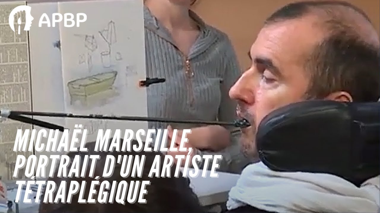 Michaël Marseille, artiste tétraplégique peint ses tableaux avec la bouche - APBP