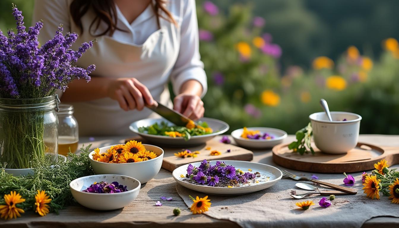 découvrez comment julia, au pied des pyrénées, sublime les fleurs comestibles en créations culinaires uniques pour les chefs passionnés.