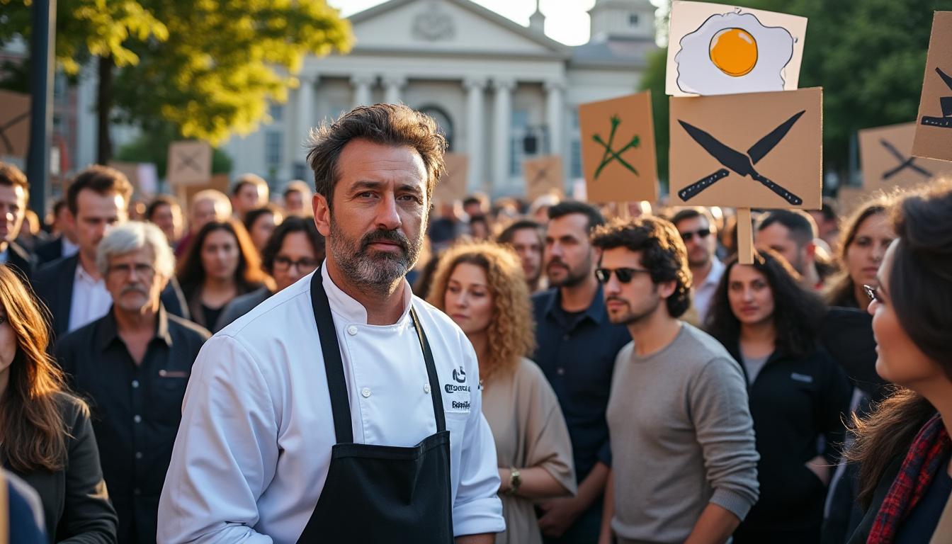 à saint-nazaire, un chef cuisinier sanctionné après avoir dénoncé les conditions déplorables de la cantine reçoit un large soutien de la communauté.