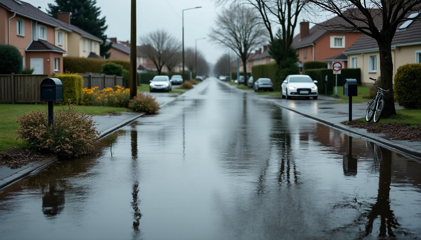 tempête nils frappe rodez : routes coupées et jardins inondés, la ville une nouvelle fois submergée par les eaux.