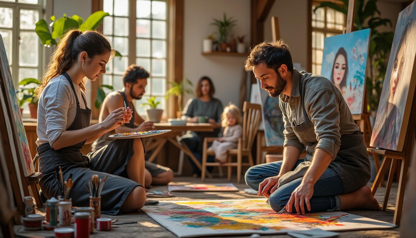 découvrez l'art exceptionnel des artistes peignant avec la bouche et le pied, une expression artistique unique alliant créativité, passion et solidarité.