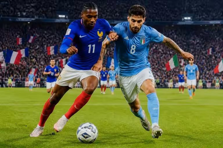 suivez en direct france vs italie en ligue des nations : score, temps forts, et statistiques détaillées de ce choc au sommet de la ligue a.